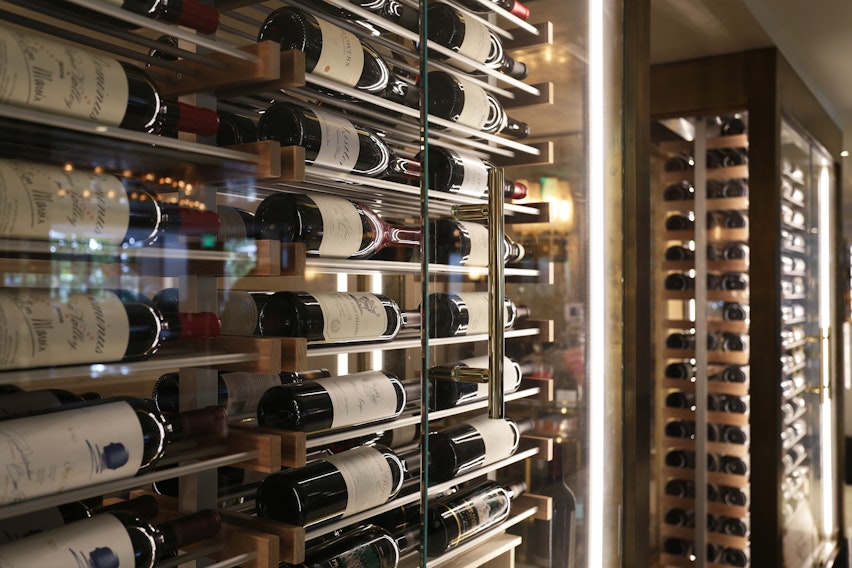 Custom Glass Wine Cellar at Avec Nous Beverly Hills in California
